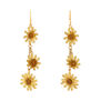 Yellow daisy statement earrings by Michael Michaud